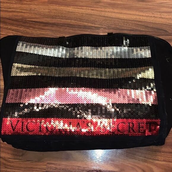 Victoria's Secret NWT Striped Sequence Tote Bag - Picture 1 of 6